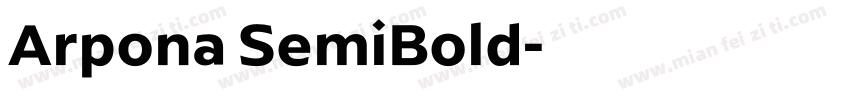 Arpona SemiBold字体转换